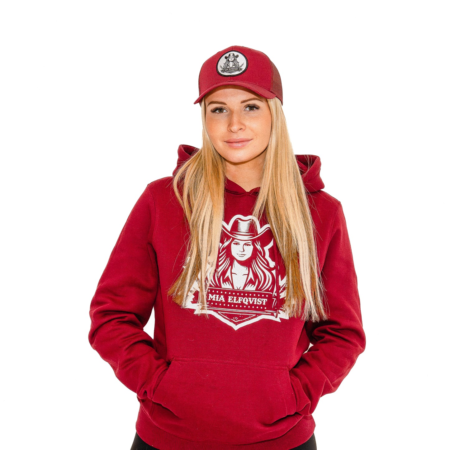 Mia Elfqvist - Hoodie Vinröd