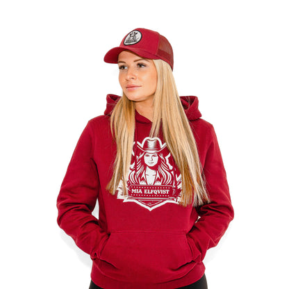 Mia Elfqvist - Hoodie Vinröd